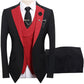 💎50% OFF 💎 Modern Contrast Color Wedding Suit – 3-Piece Slim-Fit Set in Bold Black & Light Blue (8 Colors!) 👔✨