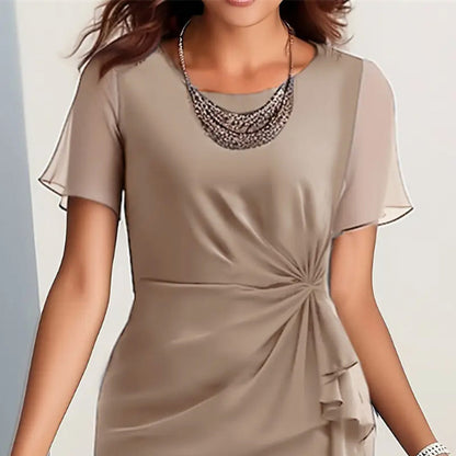 📢📢50% OFF!!⏰Elegant Fashion Solid Color Dress