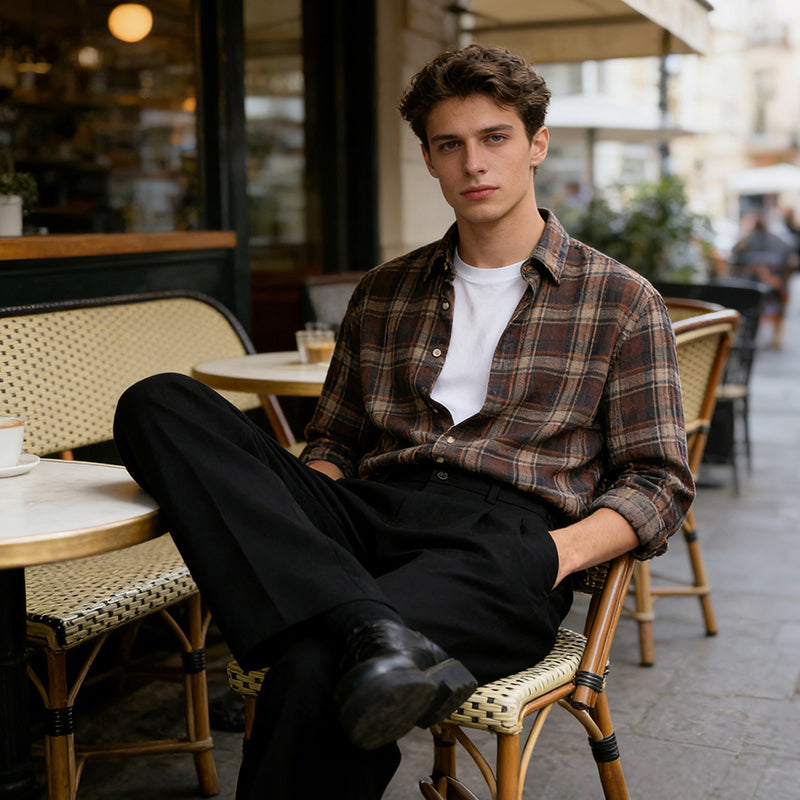 🔥 New for 2026✨Men’s Loose-Fit Formal Trousers – Vintage-Style Pleated Design
