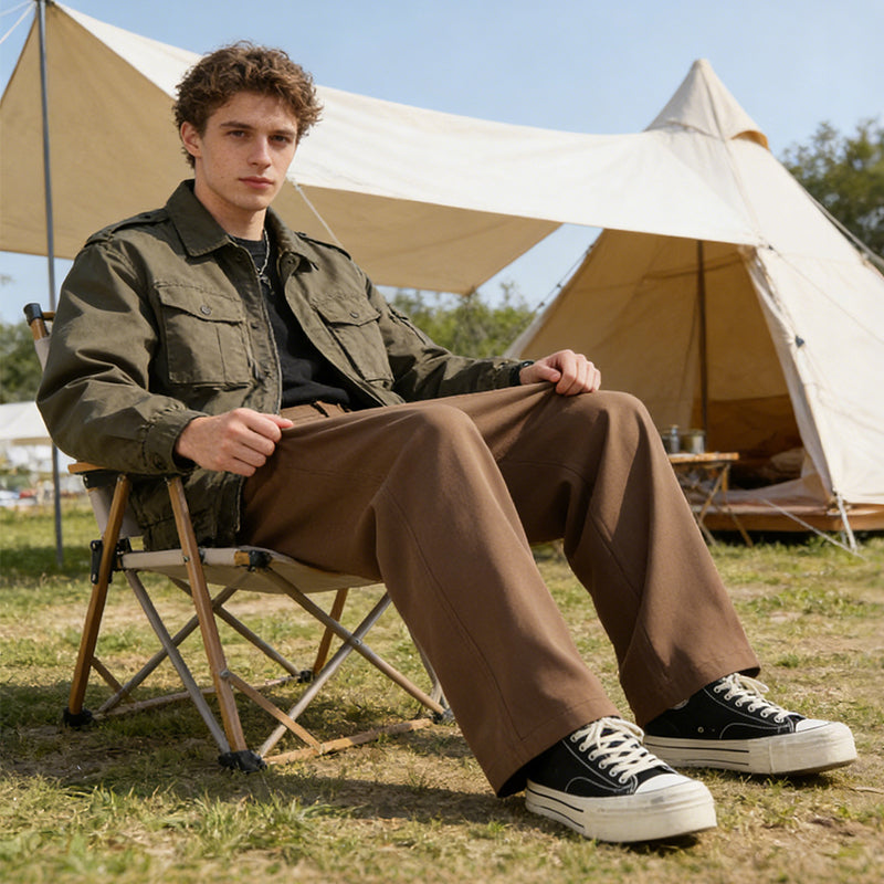 🔥 New for 2026✨Men’s Loose-Fit Formal Trousers – Vintage-Style Pleated Design