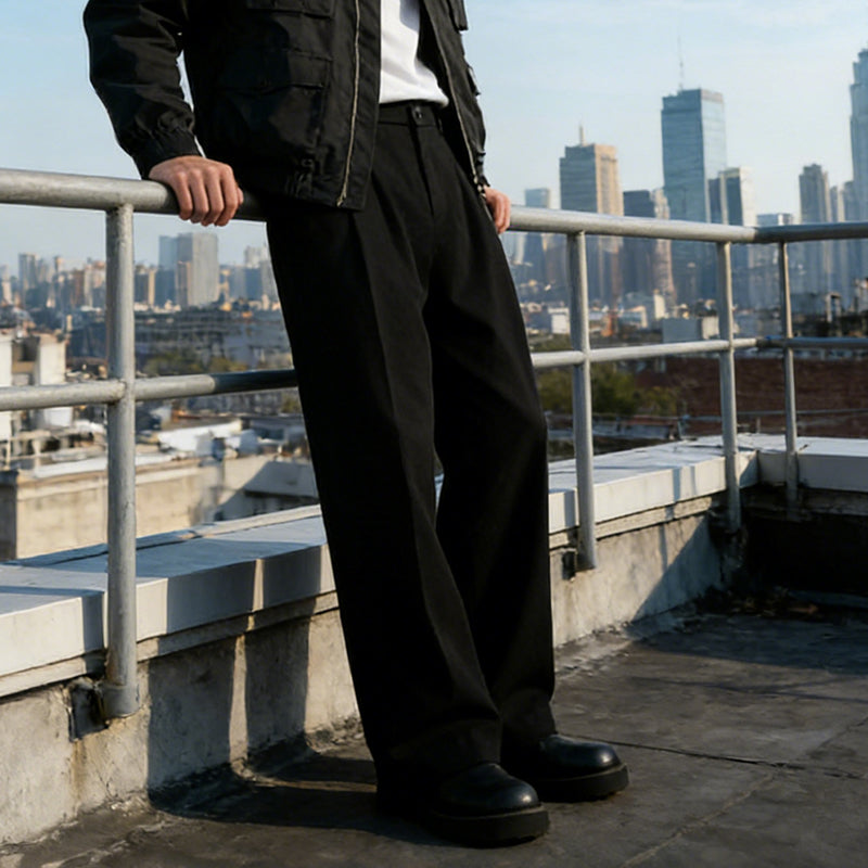 🔥 New for 2026✨Men’s Loose-Fit Formal Trousers – Vintage-Style Pleated Design