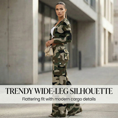 Modern Streetwear Two-Piece Set with Cargo Pockets