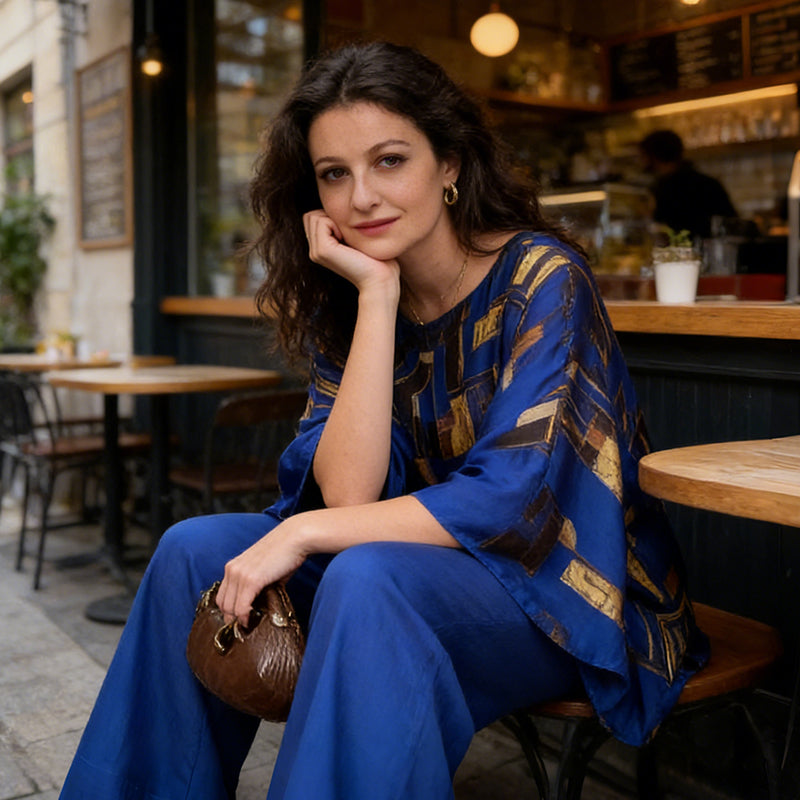 Women's Printed Top & Pants 2-Piece Set