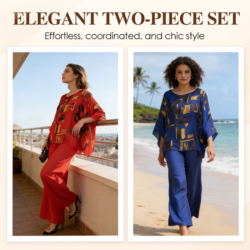 Women's Printed Top & Pants 2-Piece Set