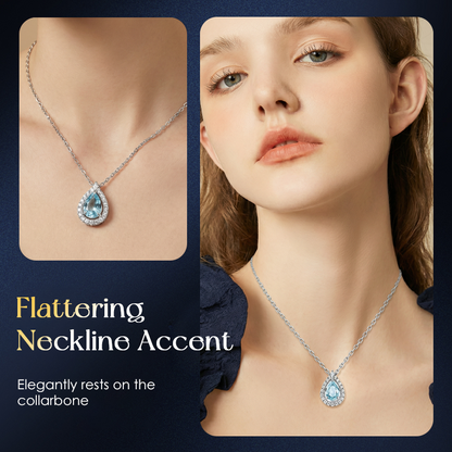 💎✨ Timeless Elegance | Blue Teardrop Pendant for Women | Shine Every Day 【New 2026 | 50% OFF】