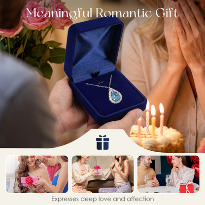 💎✨ Timeless Elegance | Blue Teardrop Pendant for Women | Shine Every Day 【New 2026 | 50% OFF】