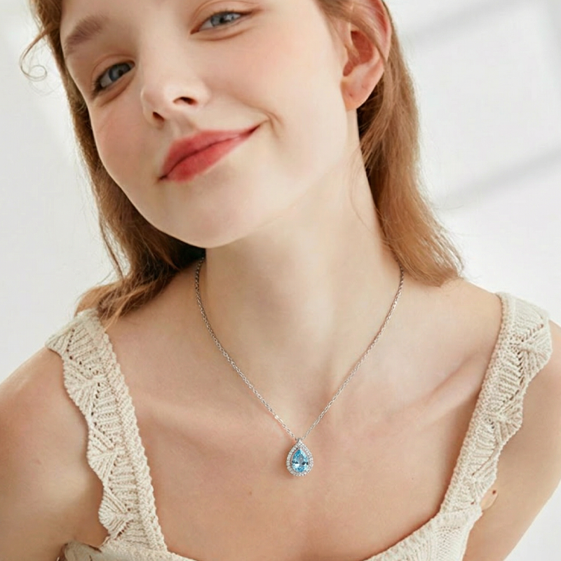 💎✨ Timeless Elegance | Blue Teardrop Pendant for Women | Shine Every Day 【New 2026 | 50% OFF】