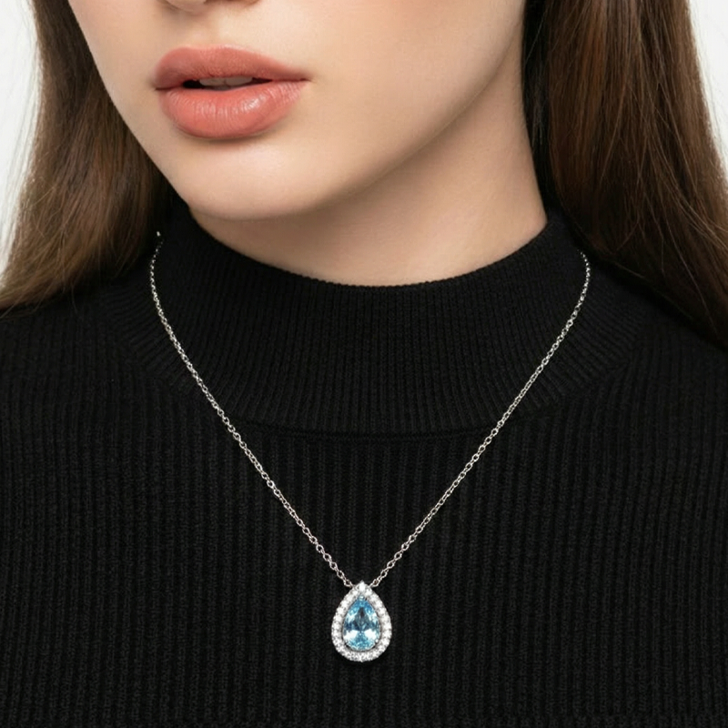 💎✨ Timeless Elegance | Blue Teardrop Pendant for Women | Shine Every Day 【New 2026 | 50% OFF】
