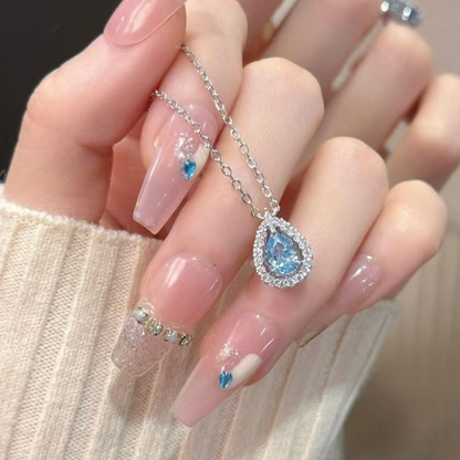 💎✨ Timeless Elegance | Blue Teardrop Pendant for Women | Shine Every Day 【New 2026 | 50% OFF】