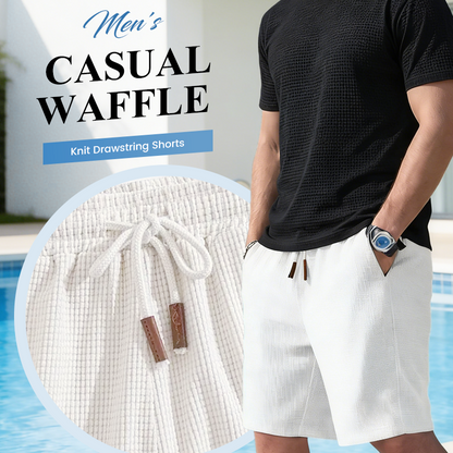 📢📢50% OFF!!⏰Men's Casual Waffle Knit Drawstring Shorts