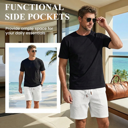 📢📢50% OFF!!⏰Men's Casual Waffle Knit Drawstring Shorts