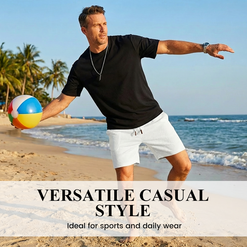 📢📢50% OFF!!⏰Men's Casual Waffle Knit Drawstring Shorts