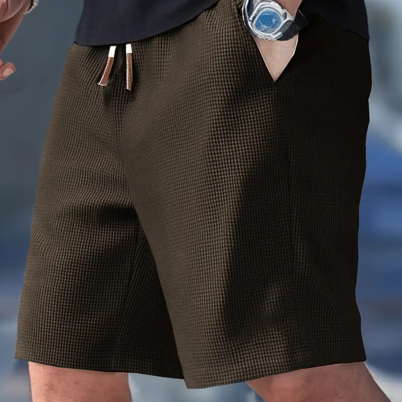 📢📢50% OFF!!⏰Men's Casual Waffle Knit Drawstring Shorts