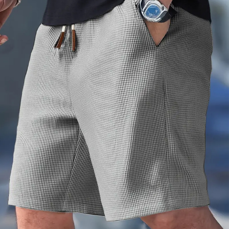 📢📢50% OFF!!⏰Men's Casual Waffle Knit Drawstring Shorts