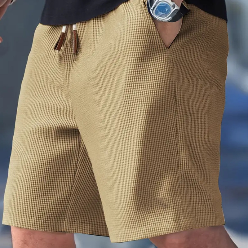 📢📢50% OFF!!⏰Men's Casual Waffle Knit Drawstring Shorts