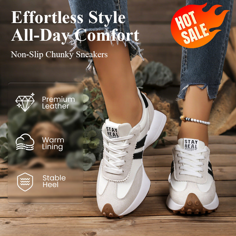 👟50% OFF NOW! 🏃‍♀️ Women's Casual Non-Slip Chunky Sneakers – Cushioned Insole, Breathable Mesh & Trendy Look ✨