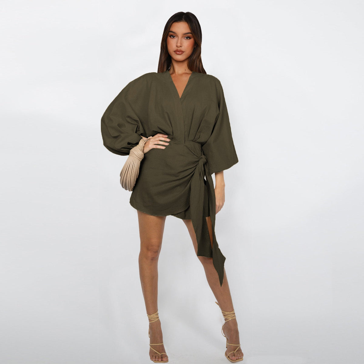 🎁New arrival 50% OFF💥Women's V-Neck Wrap Dress