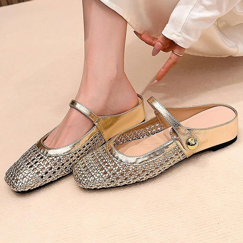 ⏰ Now only 50% off!⏰Women's Woven Square-Toe Mary Jane Mules👡