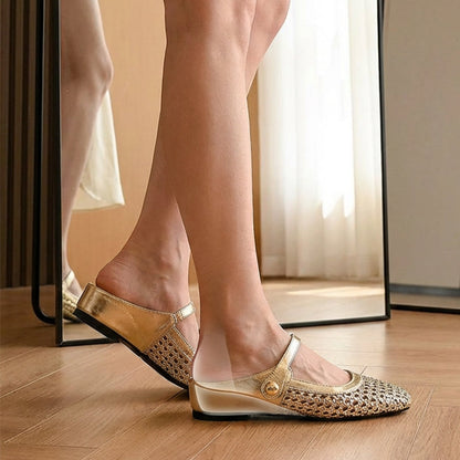 ⏰ Now only 50% off!⏰Women's Woven Square-Toe Mary Jane Mules👡