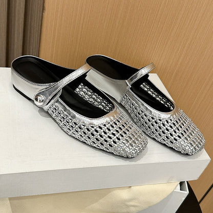 ⏰ Now only 50% off!⏰Women's Woven Square-Toe Mary Jane Mules👡