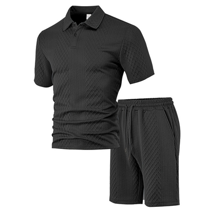👕Men's Diamond Print Suit✨Easy to match, casual and loose fit, versatile collar, one piece is all you need for home or outings🛋️