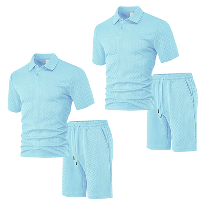 👕Men's Diamond Print Suit✨Easy to match, casual and loose fit, versatile collar, one piece is all you need for home or outings🛋️