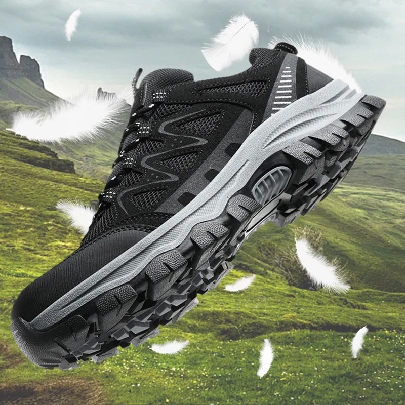 🥾Men's Lightweight Hiking Shoes – Breathable Mesh, Non-Slip Grip & Cushioned Sole