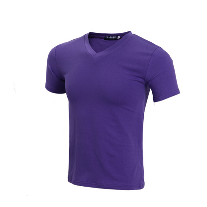 Unisex Classic V-Neck Cotton Short Sleeve T-Shirt