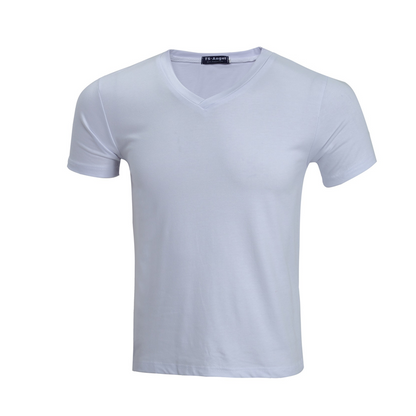 Unisex Classic V-Neck Cotton Short Sleeve T-Shirt