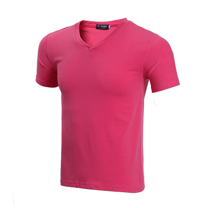 Unisex Classic V-Neck Cotton Short Sleeve T-Shirt