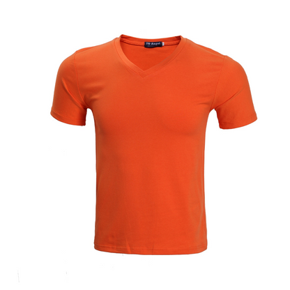 Unisex Classic V-Neck Cotton Short Sleeve T-Shirt