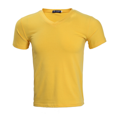 Unisex Classic V-Neck Cotton Short Sleeve T-Shirt