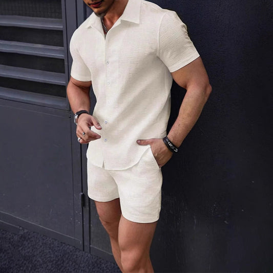 📢📢50% OFF !!!⏰Men's Shirt & Shorts Set