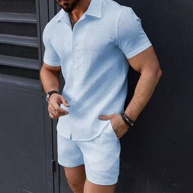 📢📢50% OFF !!!⏰Men's Shirt & Shorts Set