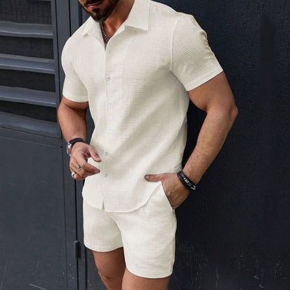 📢📢50% OFF !!!⏰Men's Shirt & Shorts Set