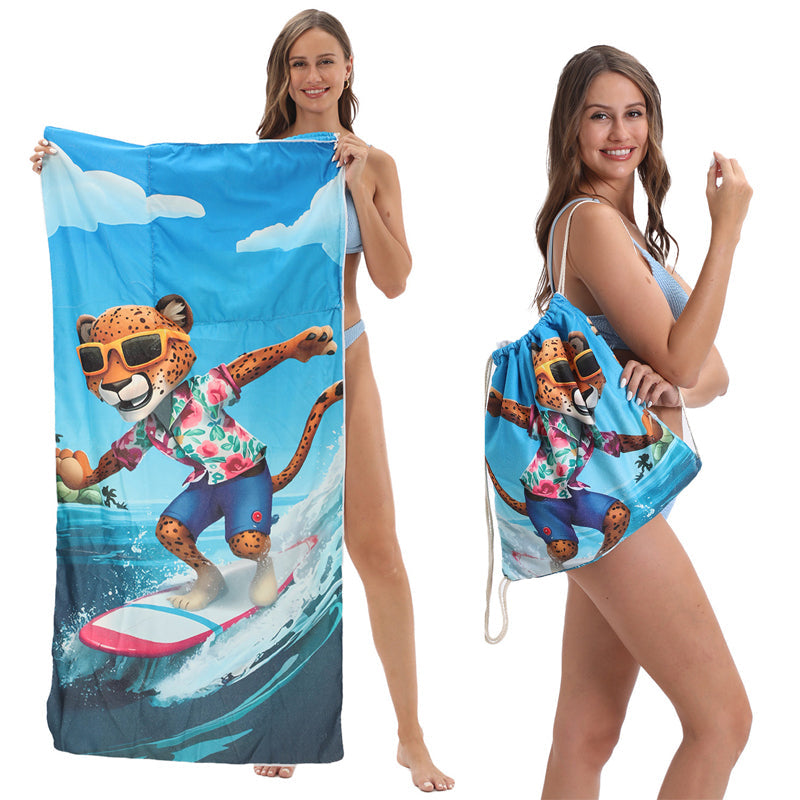 🥳2026 HOT SALE🥳LIMITED TIME 50% OFF!🏖️2-in-1 Printed Beach Towel Backpack