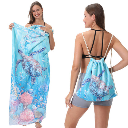 🥳2026 HOT SALE🥳LIMITED TIME 50% OFF!🏖️2-in-1 Printed Beach Towel Backpack