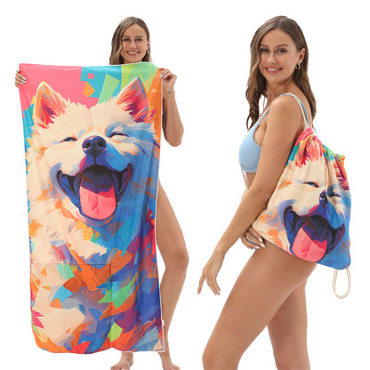 🥳2026 HOT SALE🥳LIMITED TIME 50% OFF!🏖️2-in-1 Printed Beach Towel Backpack