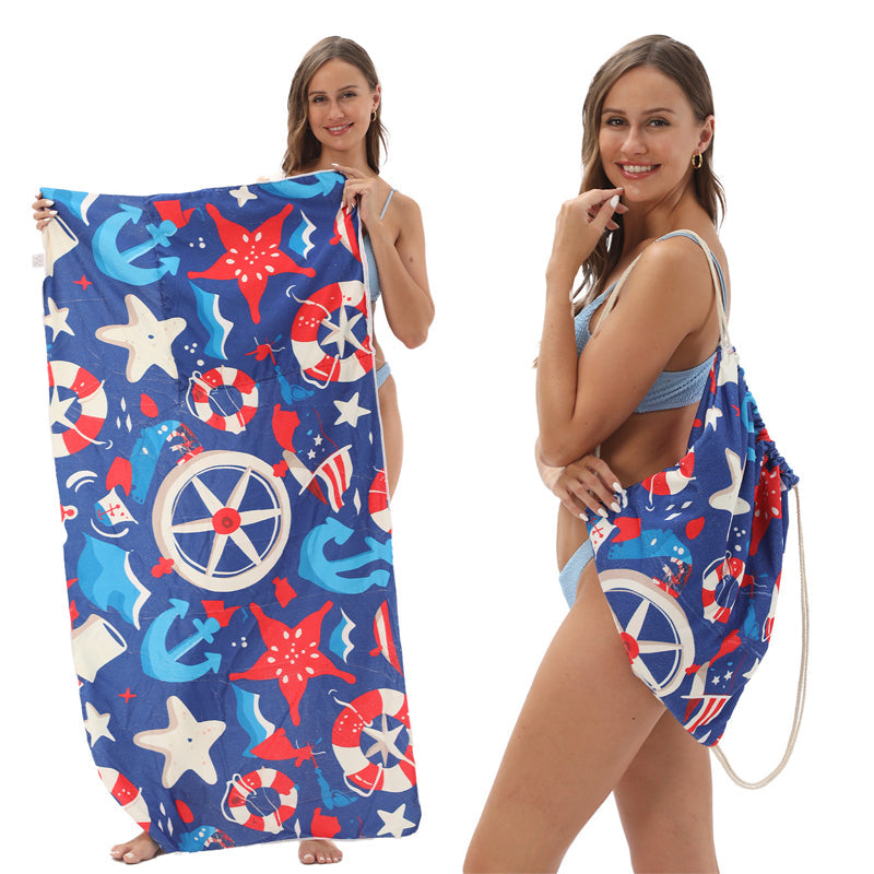 🥳2026 HOT SALE🥳LIMITED TIME 50% OFF!🏖️2-in-1 Printed Beach Towel Backpack