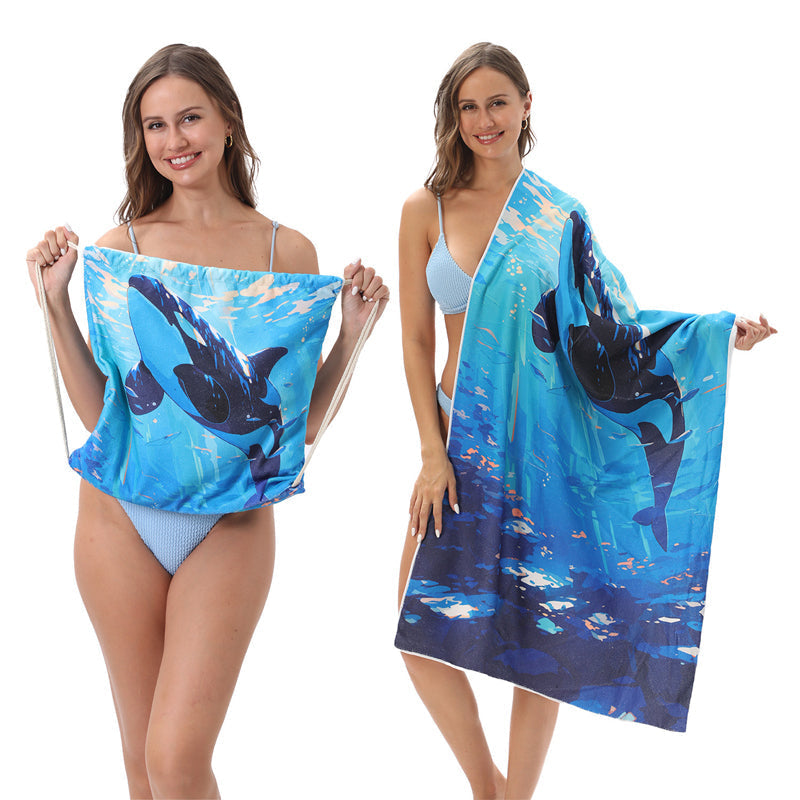 🥳2026 HOT SALE🥳LIMITED TIME 50% OFF!🏖️2-in-1 Printed Beach Towel Backpack