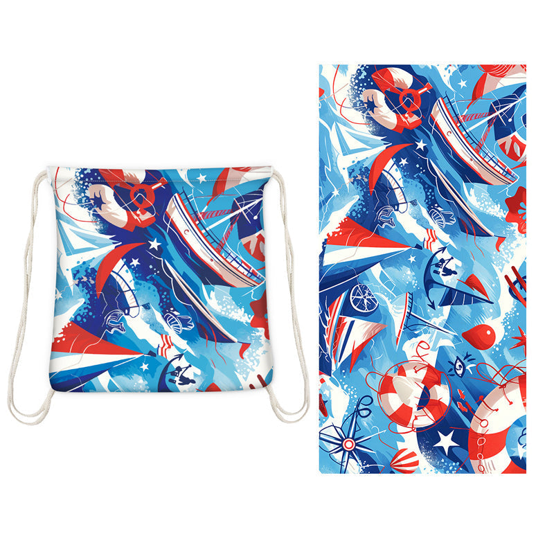 🥳2026 HOT SALE🥳LIMITED TIME 50% OFF!🏖️2-in-1 Printed Beach Towel Backpack