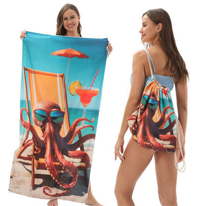 🥳2026 HOT SALE🥳LIMITED TIME 50% OFF!🏖️2-in-1 Printed Beach Towel Backpack