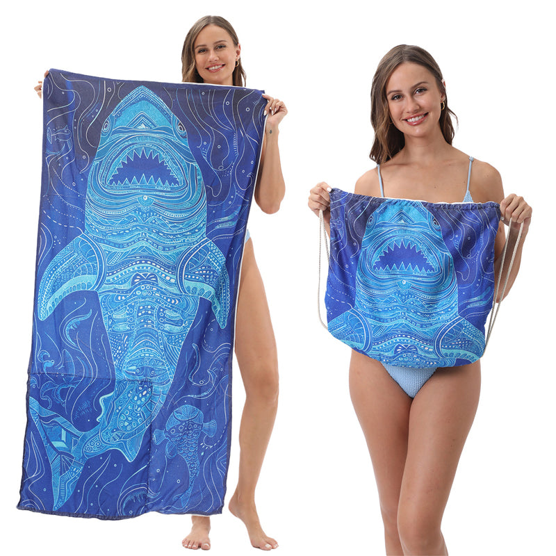 🥳2026 HOT SALE🥳LIMITED TIME 50% OFF!🏖️2-in-1 Printed Beach Towel Backpack