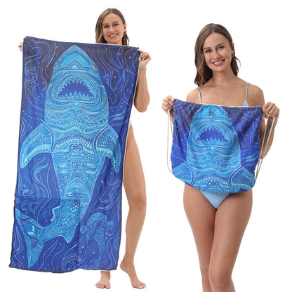 🥳2026 HOT SALE🥳LIMITED TIME 50% OFF!🏖️2-in-1 Printed Beach Towel Backpack