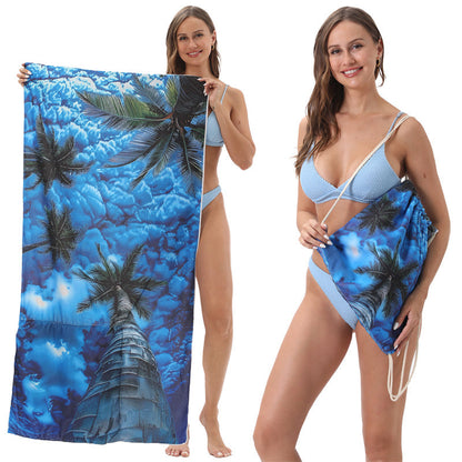 🥳2026 HOT SALE🥳LIMITED TIME 50% OFF!🏖️2-in-1 Printed Beach Towel Backpack