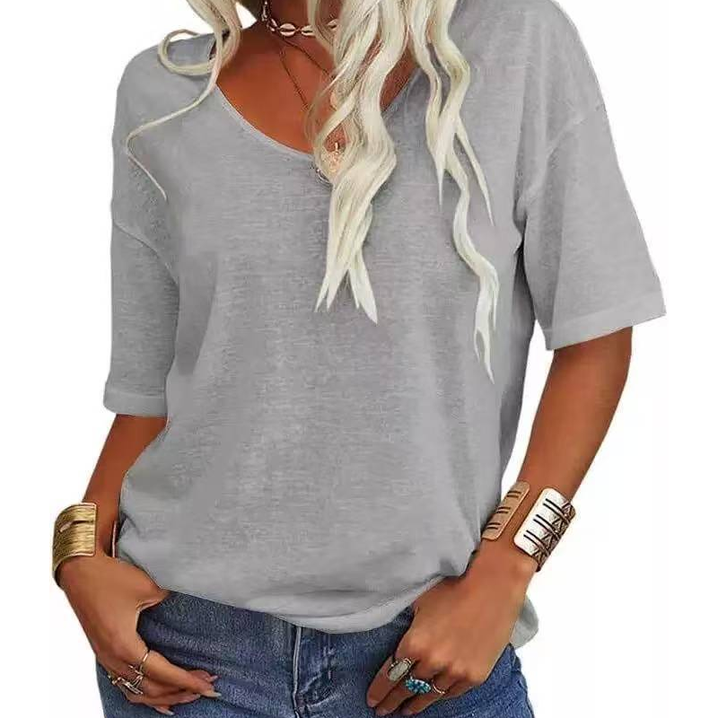 🌸LAST DAY SPECIAL PRICE: ￡10.99!!🌸Women's Casual V-Neck Short Sleeve T-Shirt