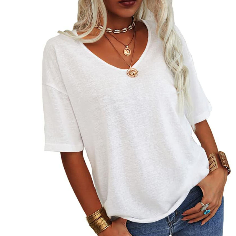 🌸LAST DAY SPECIAL PRICE: ￡10.99!!🌸Women's Casual V-Neck Short Sleeve T-Shirt