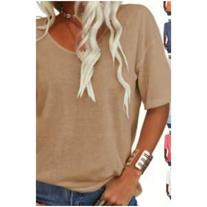 🌸LAST DAY SPECIAL PRICE: ￡10.99!!🌸Women's Casual V-Neck Short Sleeve T-Shirt