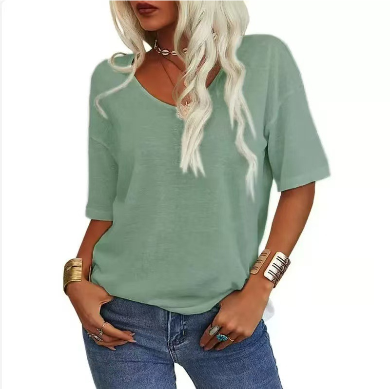 🌸LAST DAY SPECIAL PRICE: ￡10.99!!🌸Women's Casual V-Neck Short Sleeve T-Shirt