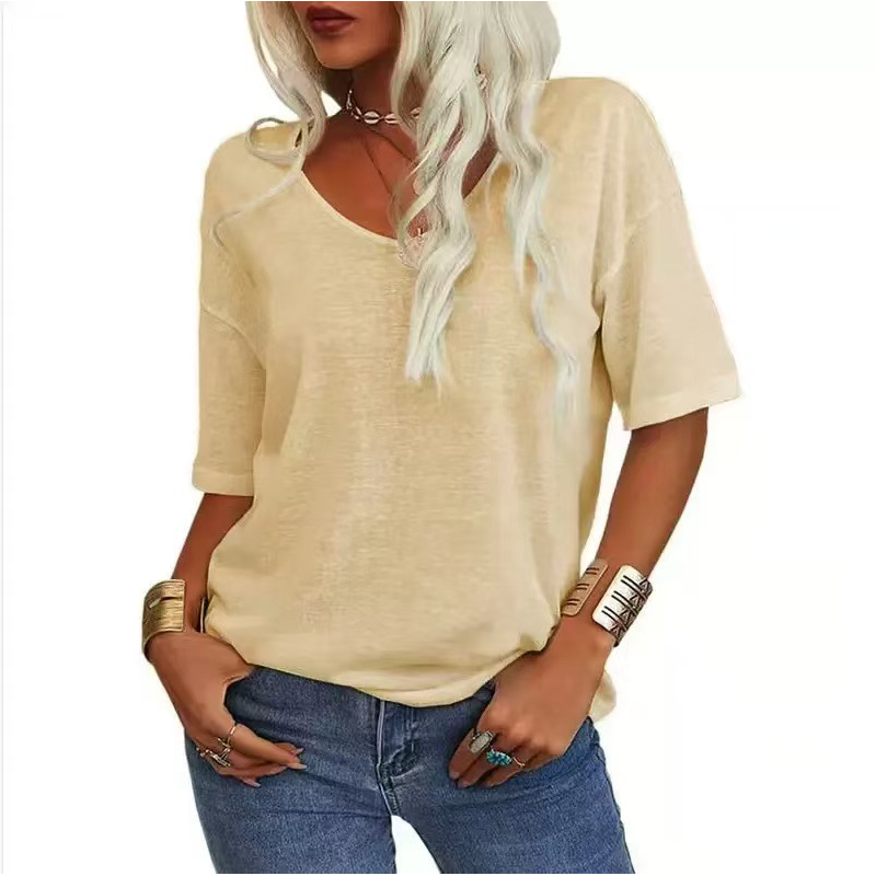 🌸LAST DAY SPECIAL PRICE: ￡10.99!!🌸Women's Casual V-Neck Short Sleeve T-Shirt